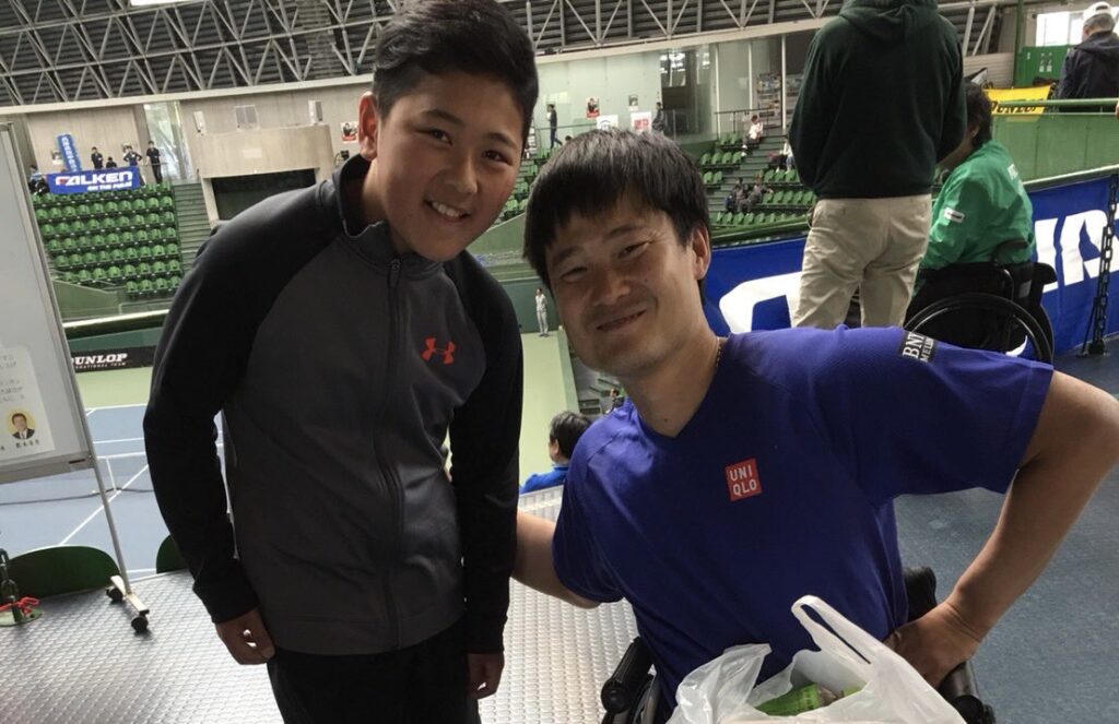 テニスを始めた頃、小学五年生ぐらいの小田凱人さんと国枝慎吾さん